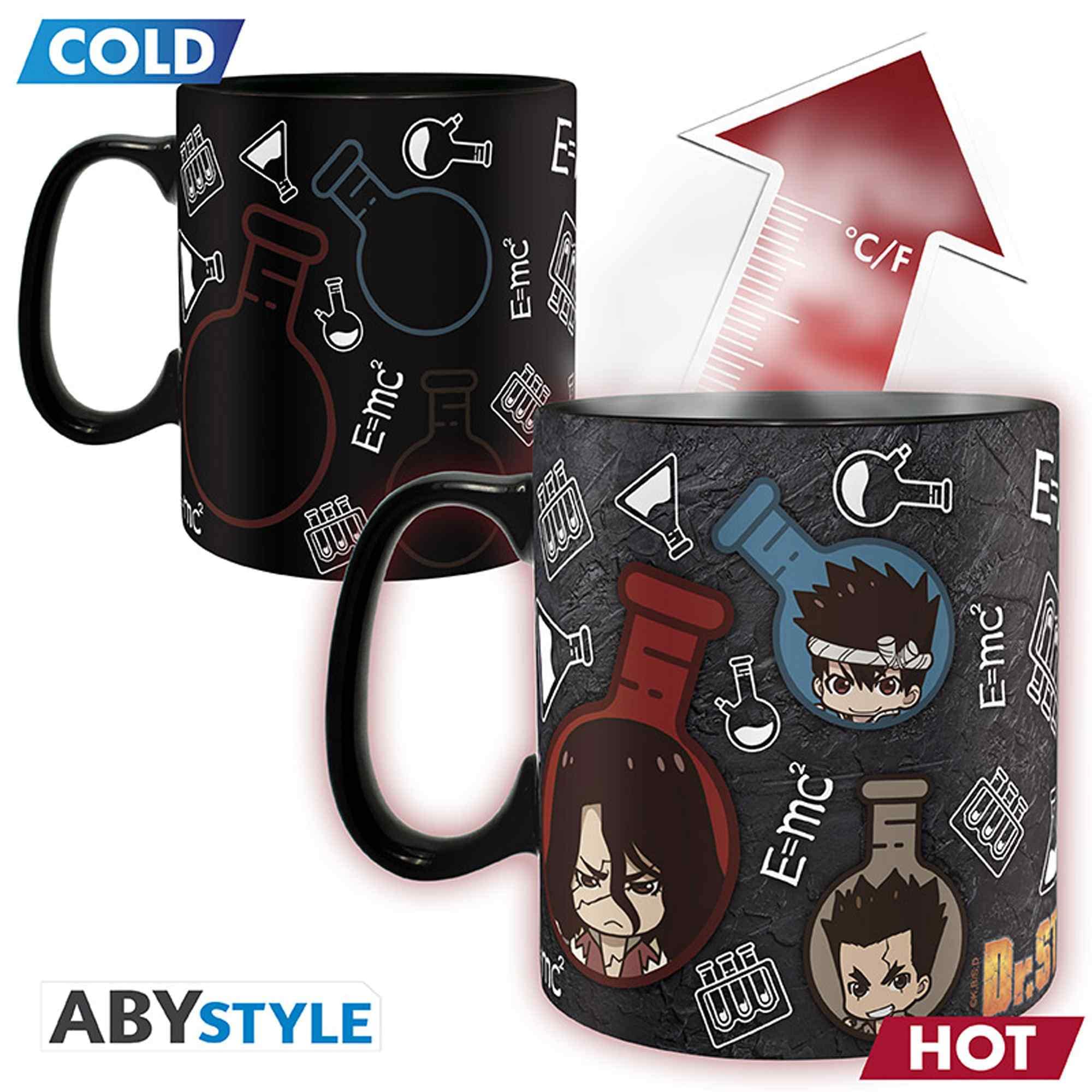 ABYSTYLE DR STONE ceramic mug offers solid feel and heat retention