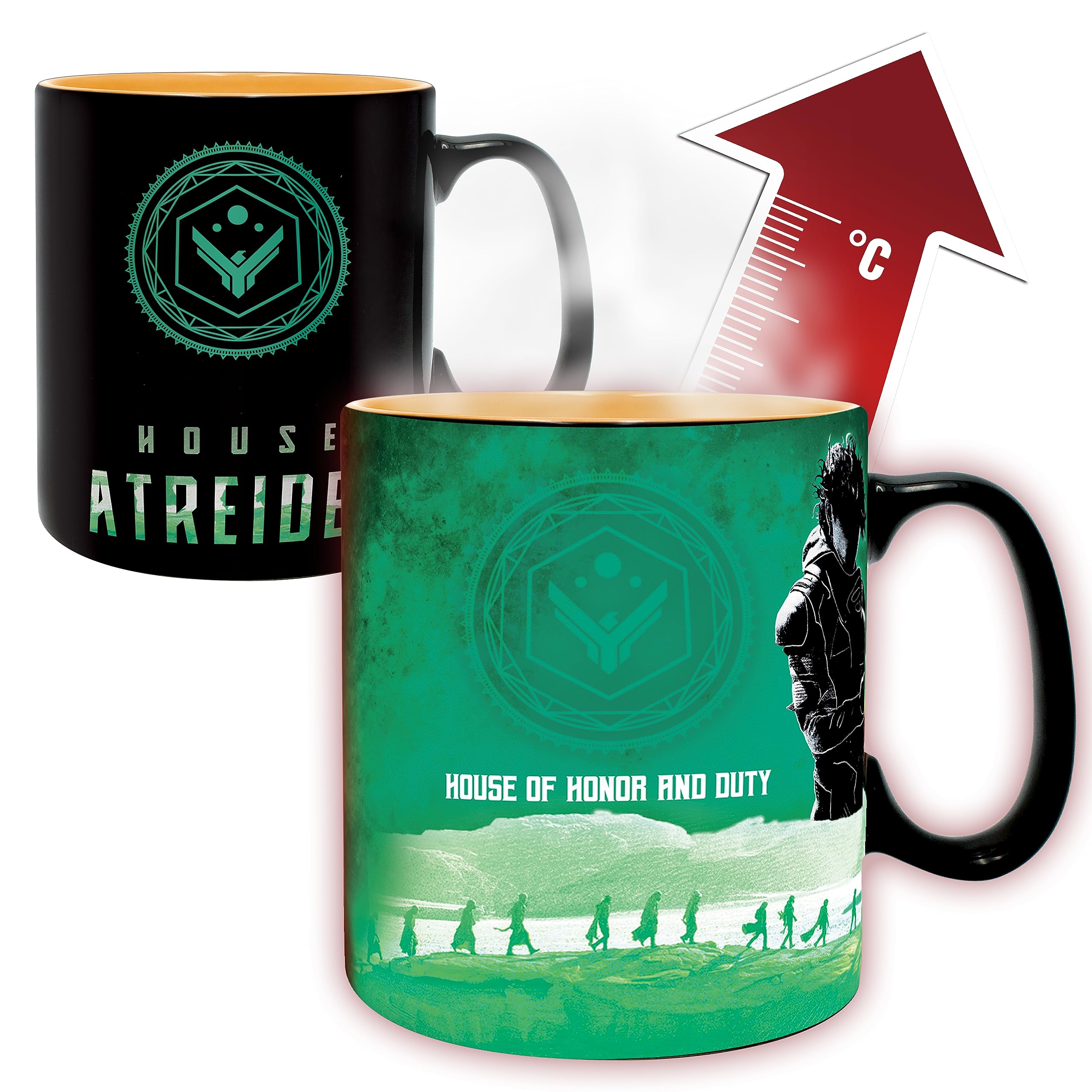 ABYSTYLE Dune heat-change mug reveals Atreides vs Harkonnen design when hot