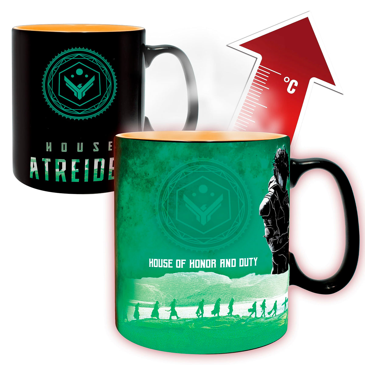 ABYSTYLE Dune heat-change mug reveals Atreides vs Harkonnen design when hot