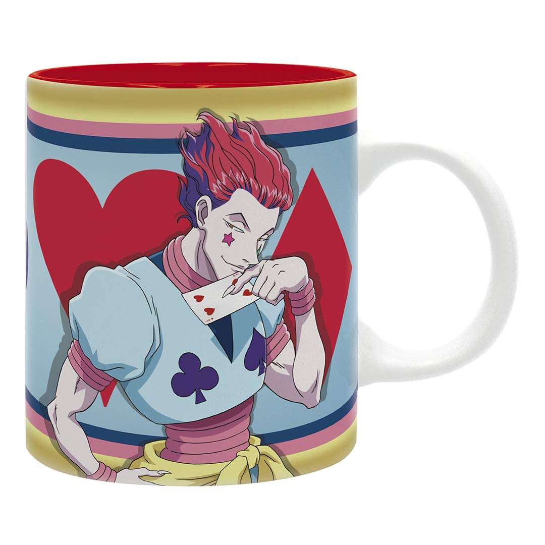 ABYSTYLE Hisoka mug front view with bold anime art for daily inspiration.