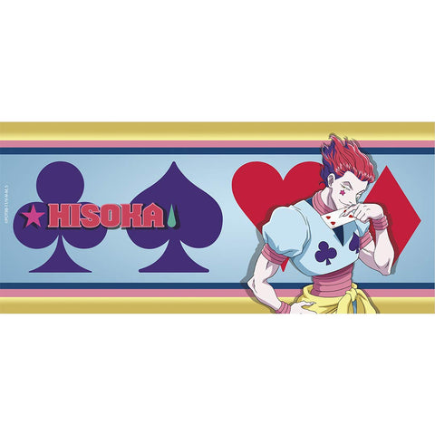 ABYSTYLE Hisoka mug full-print wrap shows vivid colors during coffee.