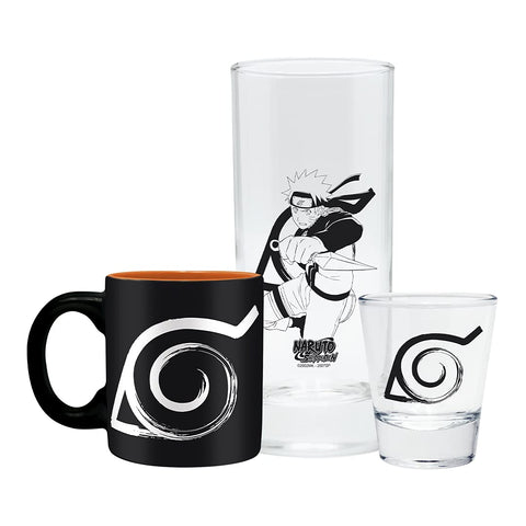 ABYSTYLE Naruto Shippuden shot glass featuring iconic designs for quick toasts