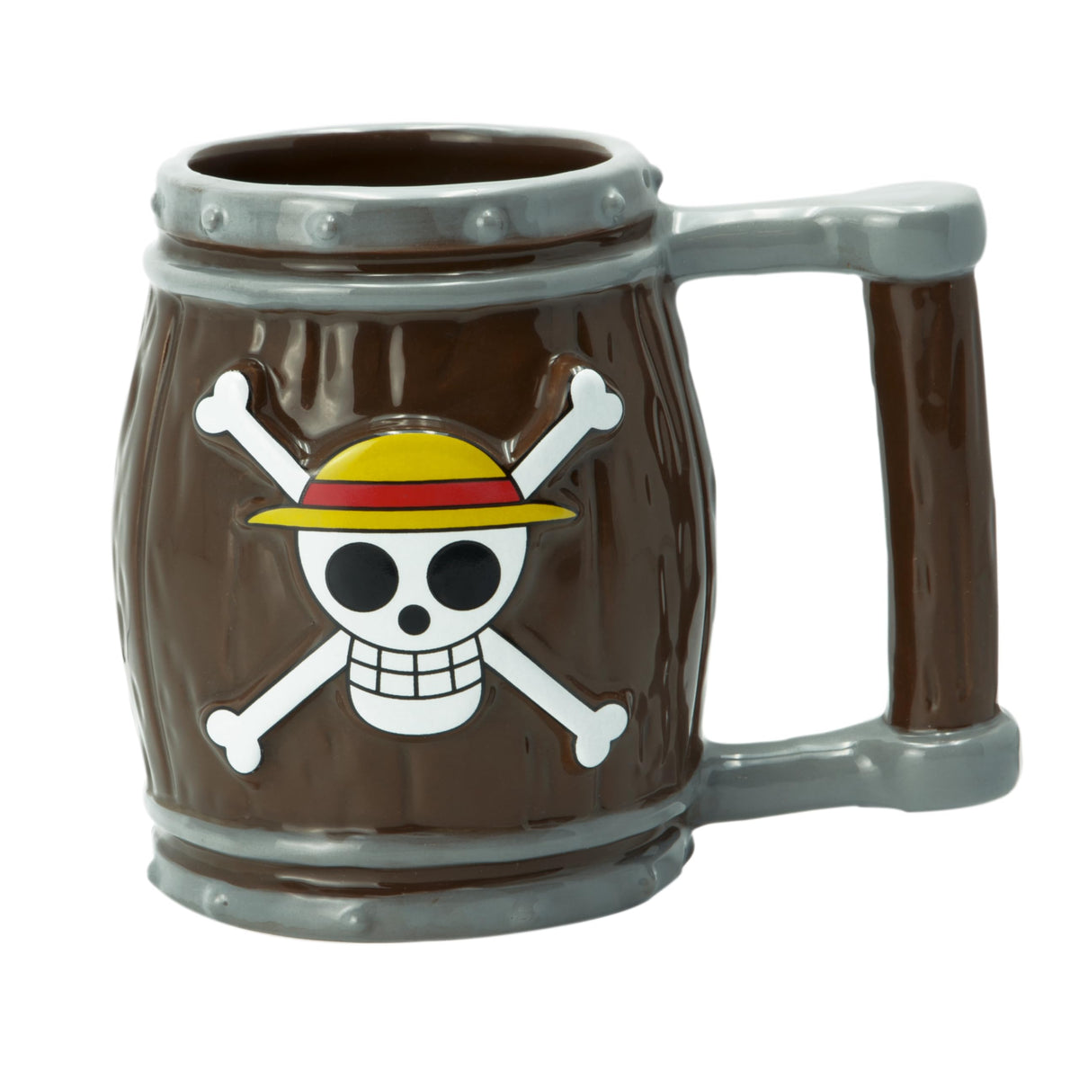 ABYSTYLE One Piece straw hat mug, front view, ideal for daily coffee rituals