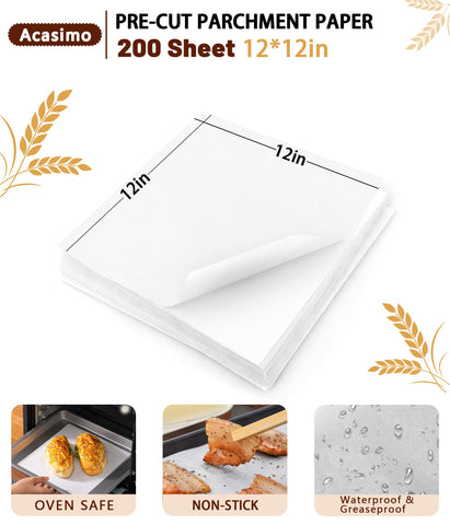 Acasimo parchment sheets designed for air fryer lining
