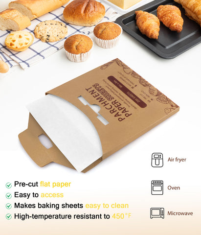 Acasimo 12x12 parchment with silicone coating for easy release