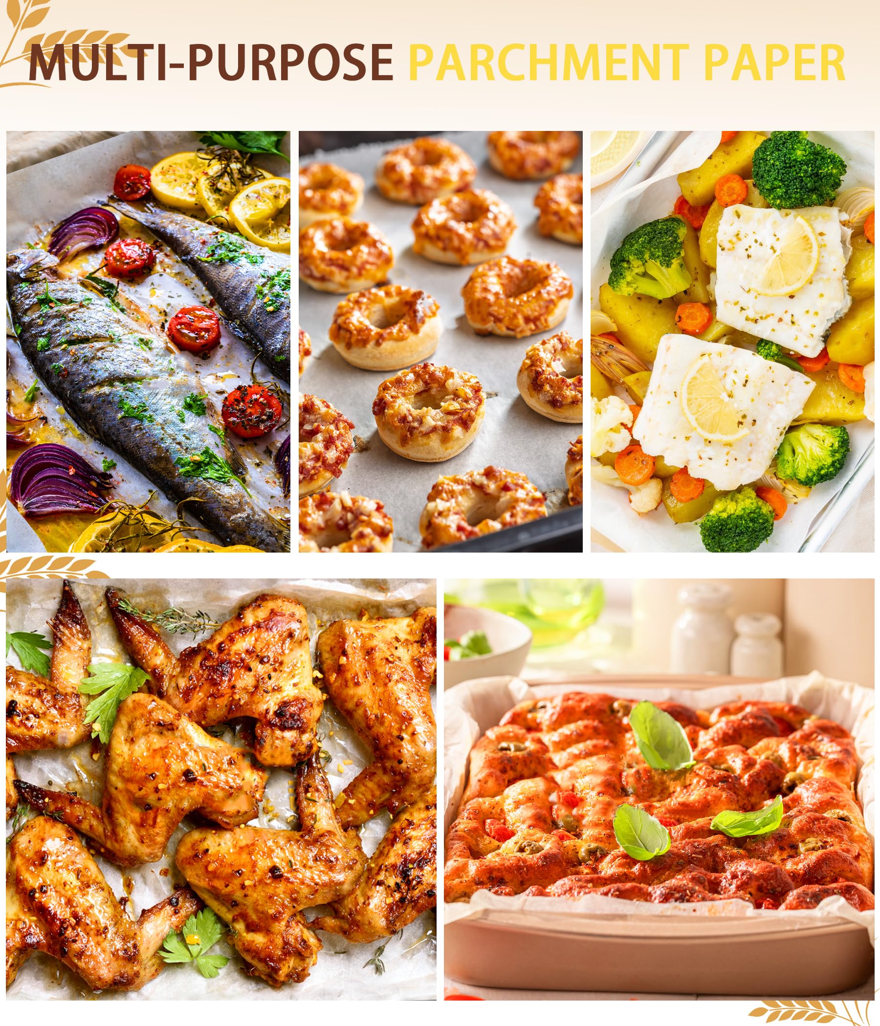 Acasimo air fryer parchment paper ideal for crisp, clean results.