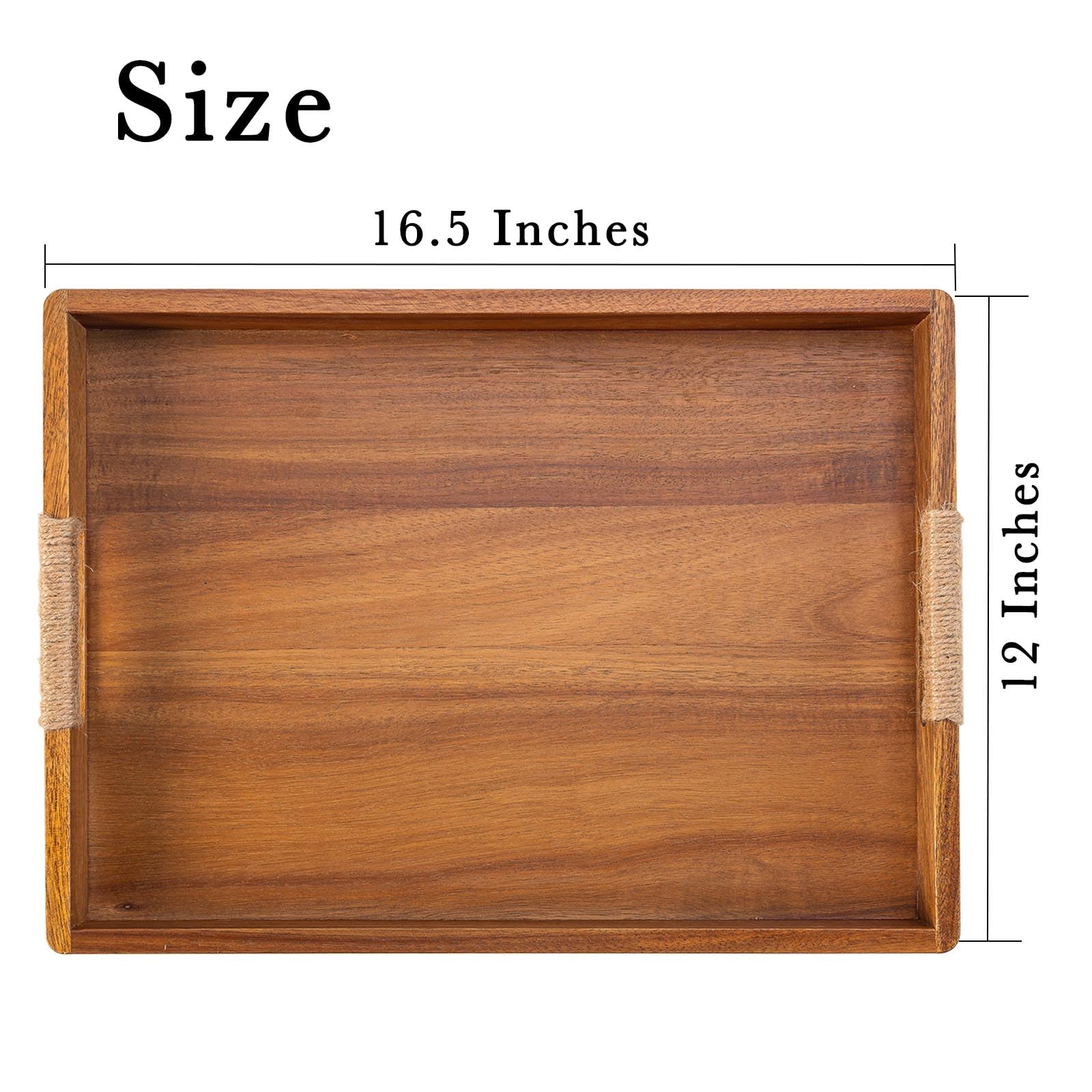 ACBORN acacia tray handles close-up shows sturdy grip