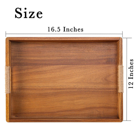 ACBORN acacia tray handles close-up shows sturdy grip