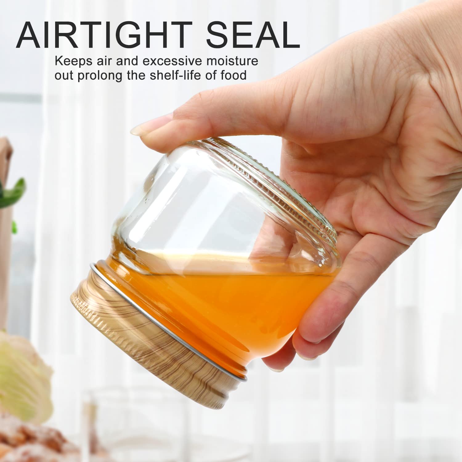 Accguan 8oz honey jar ready for gifting and pantry use.