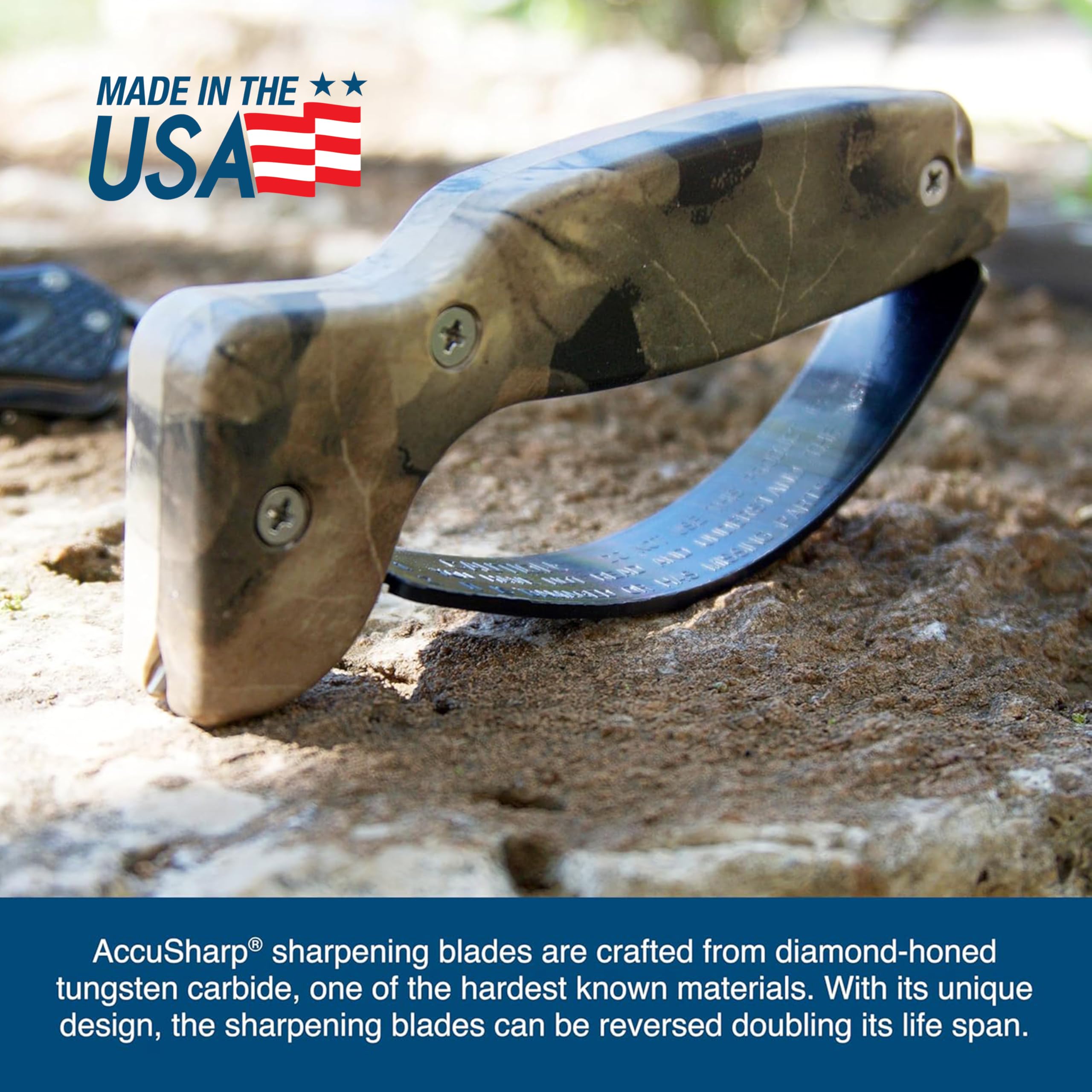 Suitable for both serrated and straight blades like chef and paring knives.