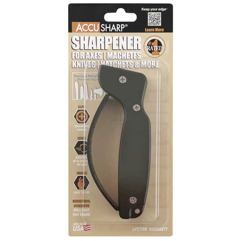 ACCUSHARP diamond-honed tungsten carbide blades deliver long-lasting sharpness and repeatable results.