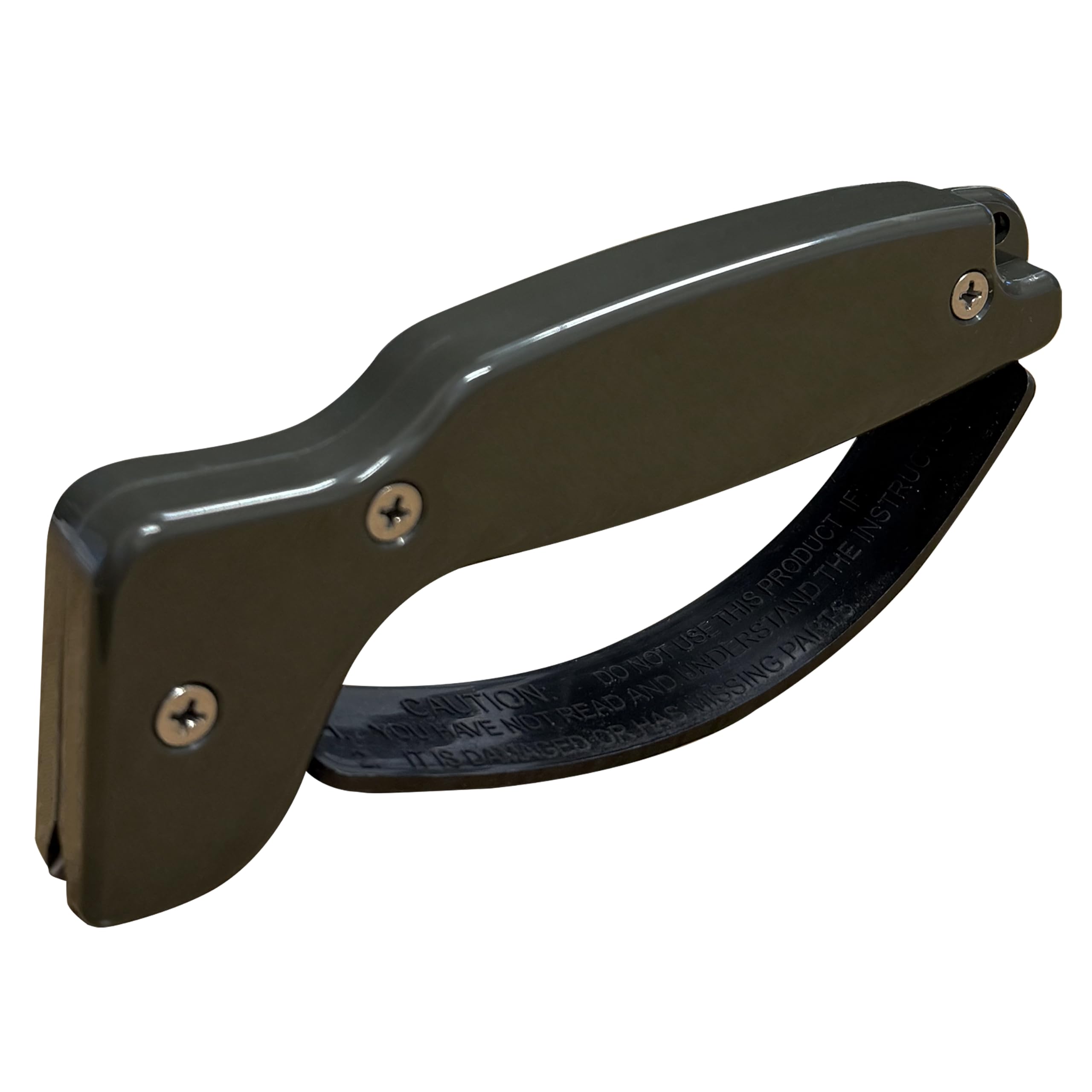ACCUSHARP knife sharpener with ergonomic handle for comfortable, safe sharpening at home.