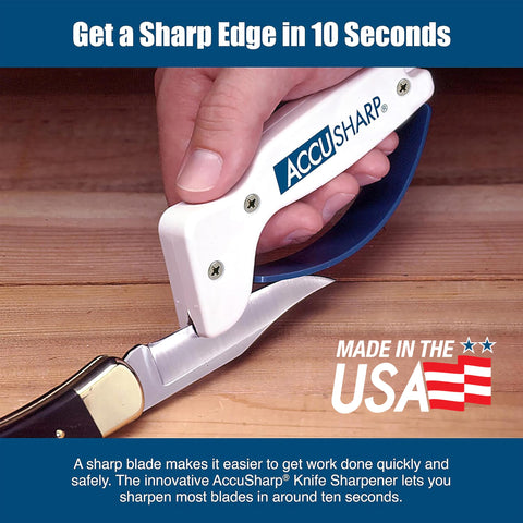 Reversible blades extend the life of the ACCUSHARP sharpener.