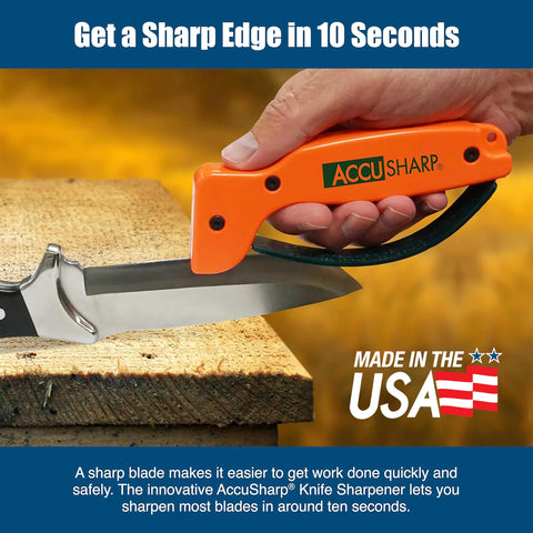 ACCUSHARP ideal for serrated knives for quick edge restoration.