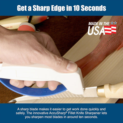 AccuSharp sharpener offers durable construction for years of reliable sharpening.