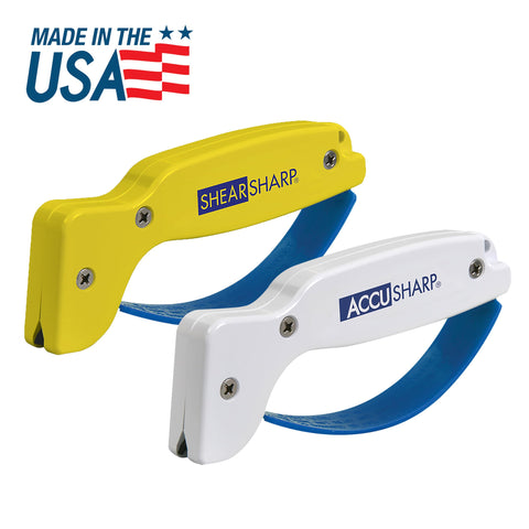 ShearSharp sharpener sharpens general-purpose scissors for precise cuts.