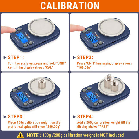 AccuWeight tare-ready scale shows net weight quickly