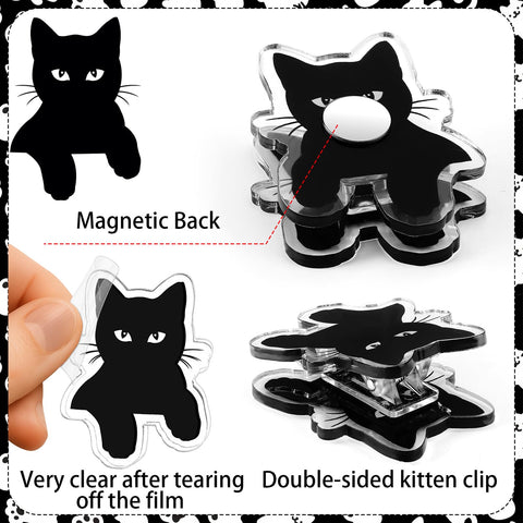 Acellegic cat-shaped clip helps organize pantry bags with playful magnetic hold.