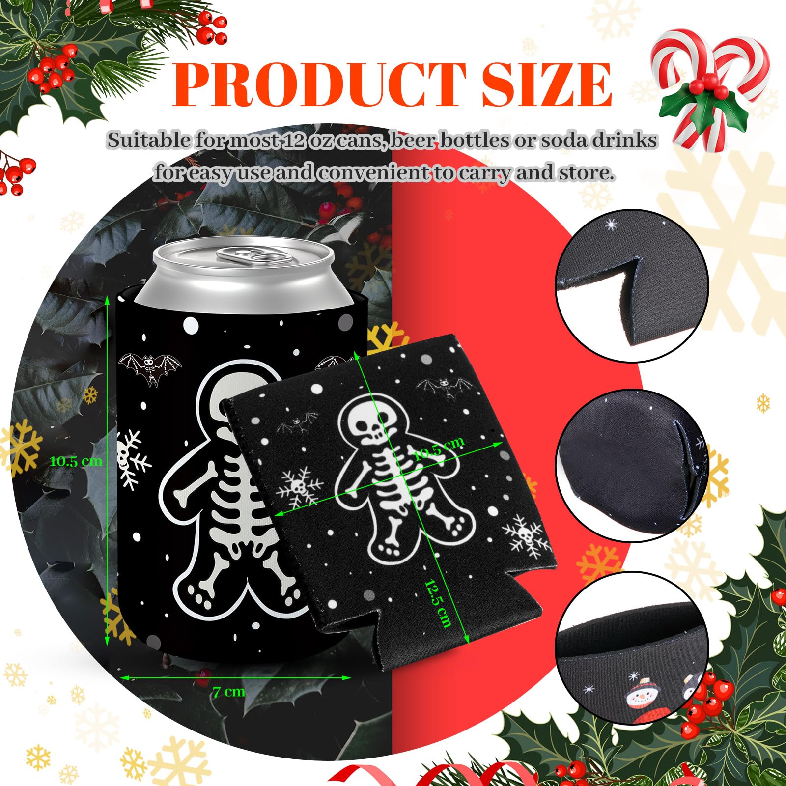 Acellegic funny skull can cover adds whimsy for parties and gifts.