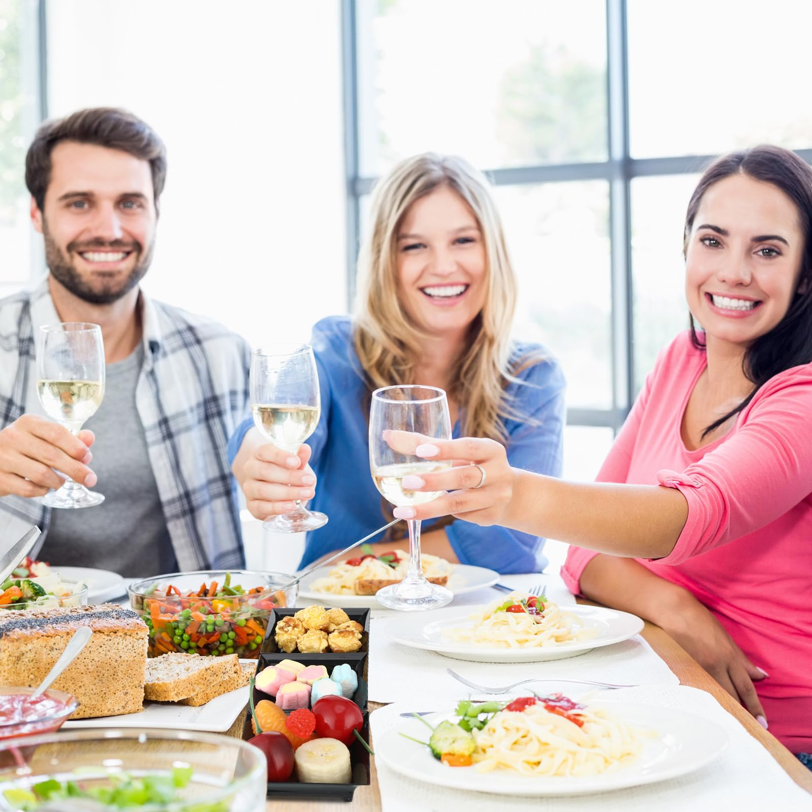 Acellegic party plates on event setup, simplifying serving at gatherings.