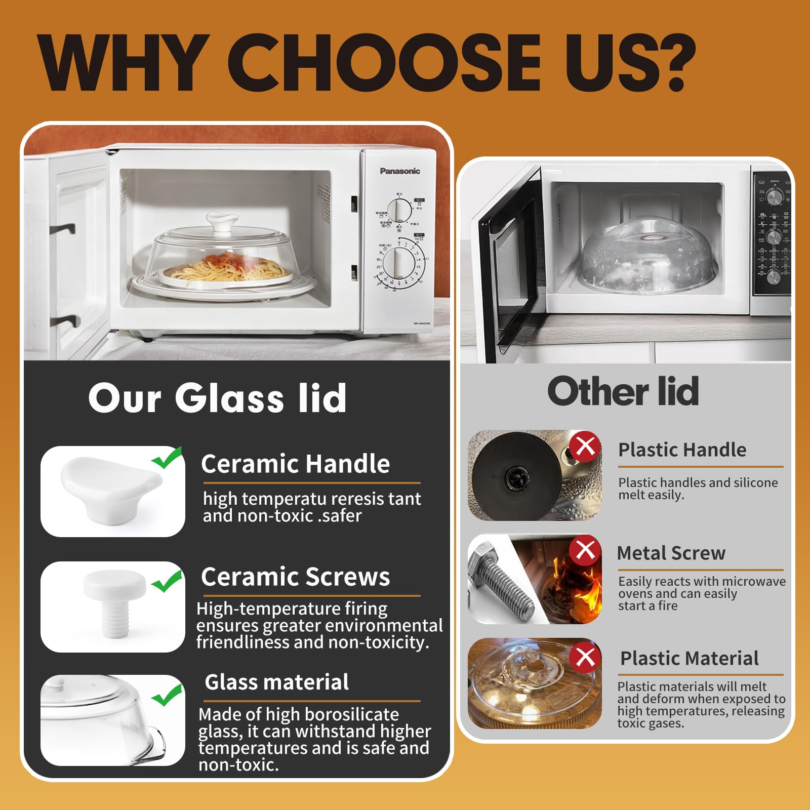 ACEPRUT Dishwasher-safe glass cover for quick cleaning after use