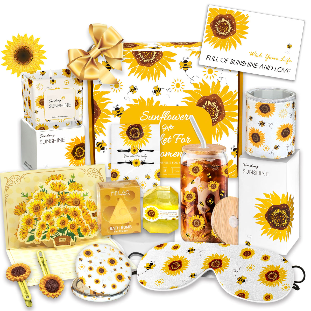 Acessorz Sunflower Gift Box candle for relaxing ambiance and mood lift
