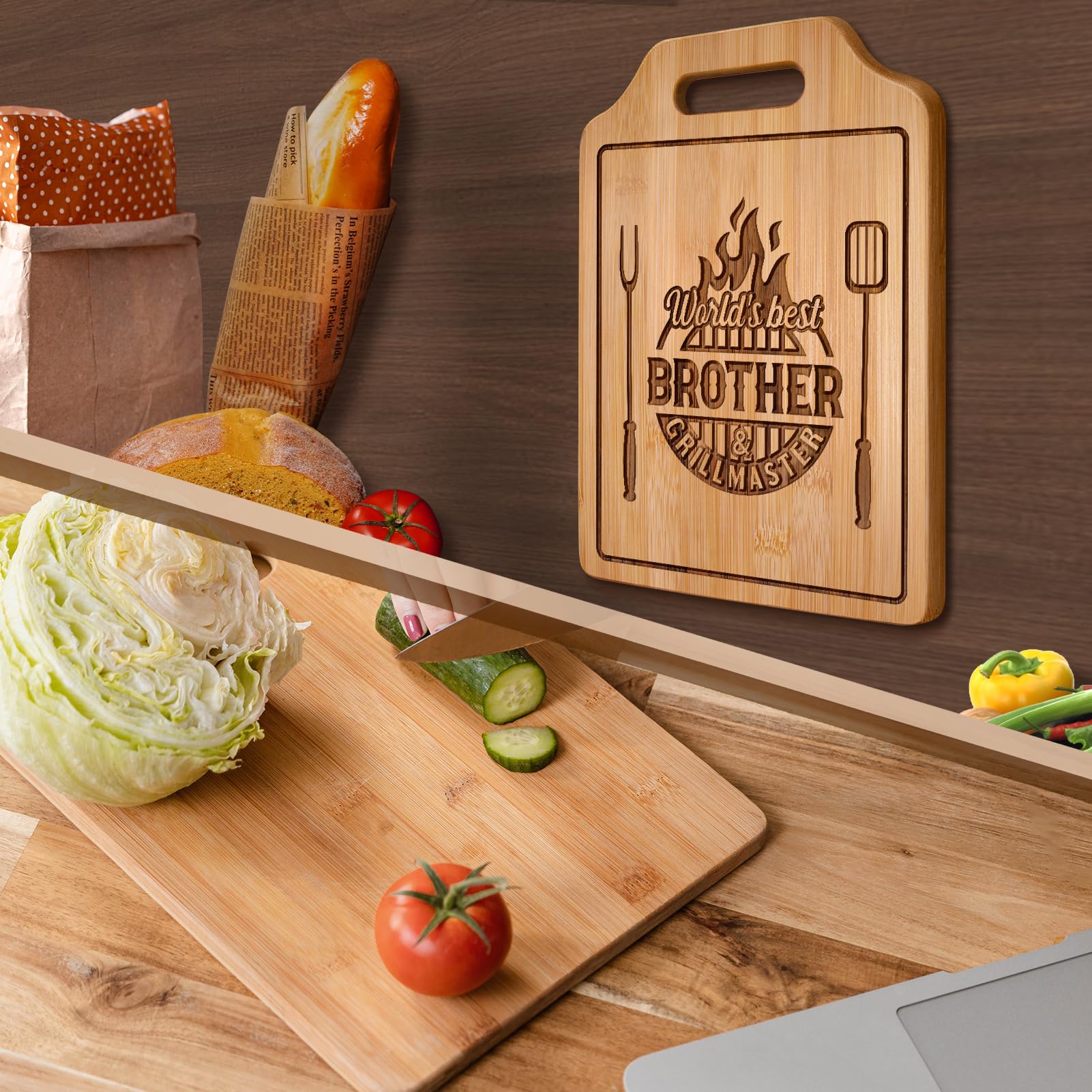 AceThrills serving board shown on dining table for casual entertaining.