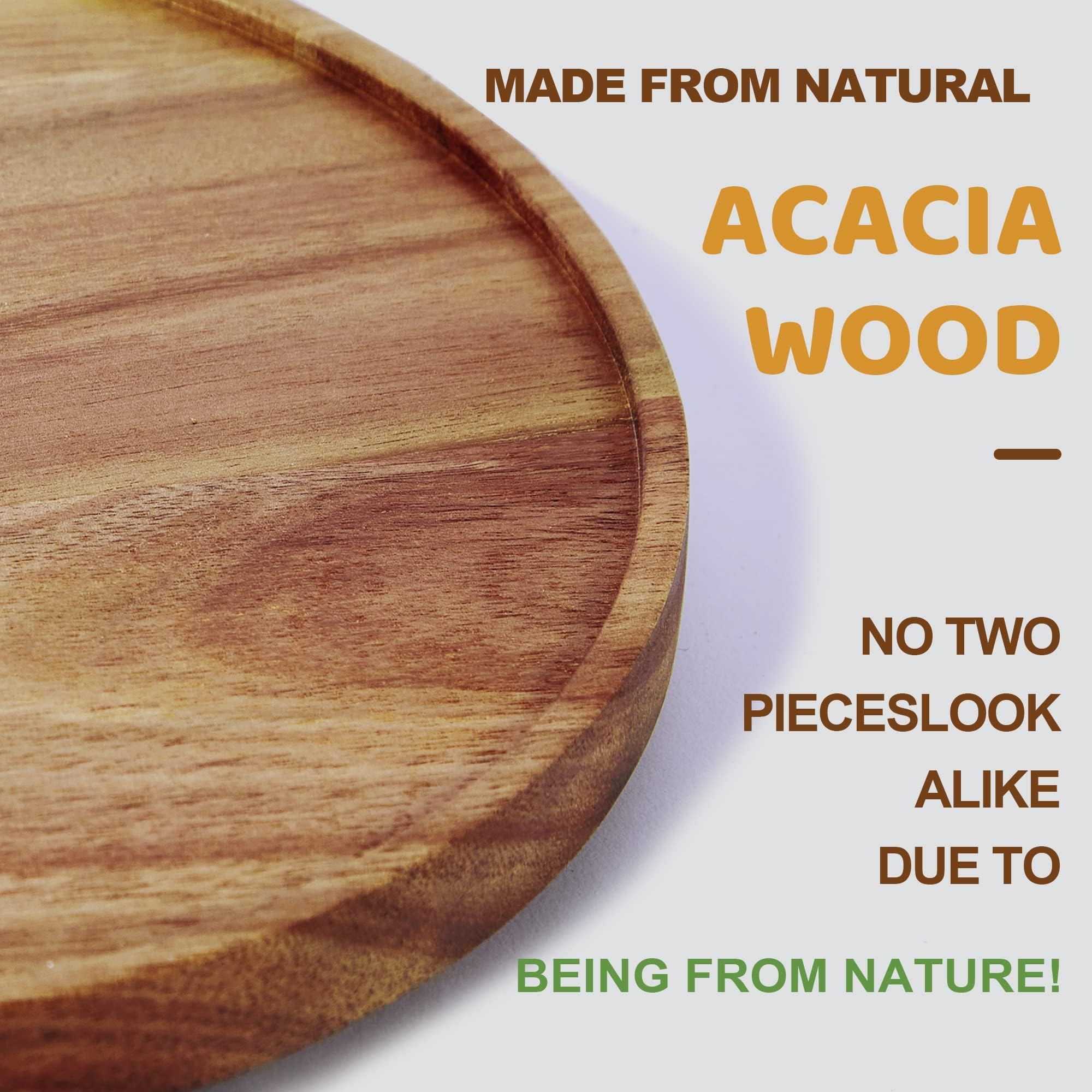 ACIAZAAZ acacia wood texture close-up highlights natural grain and premium quality.