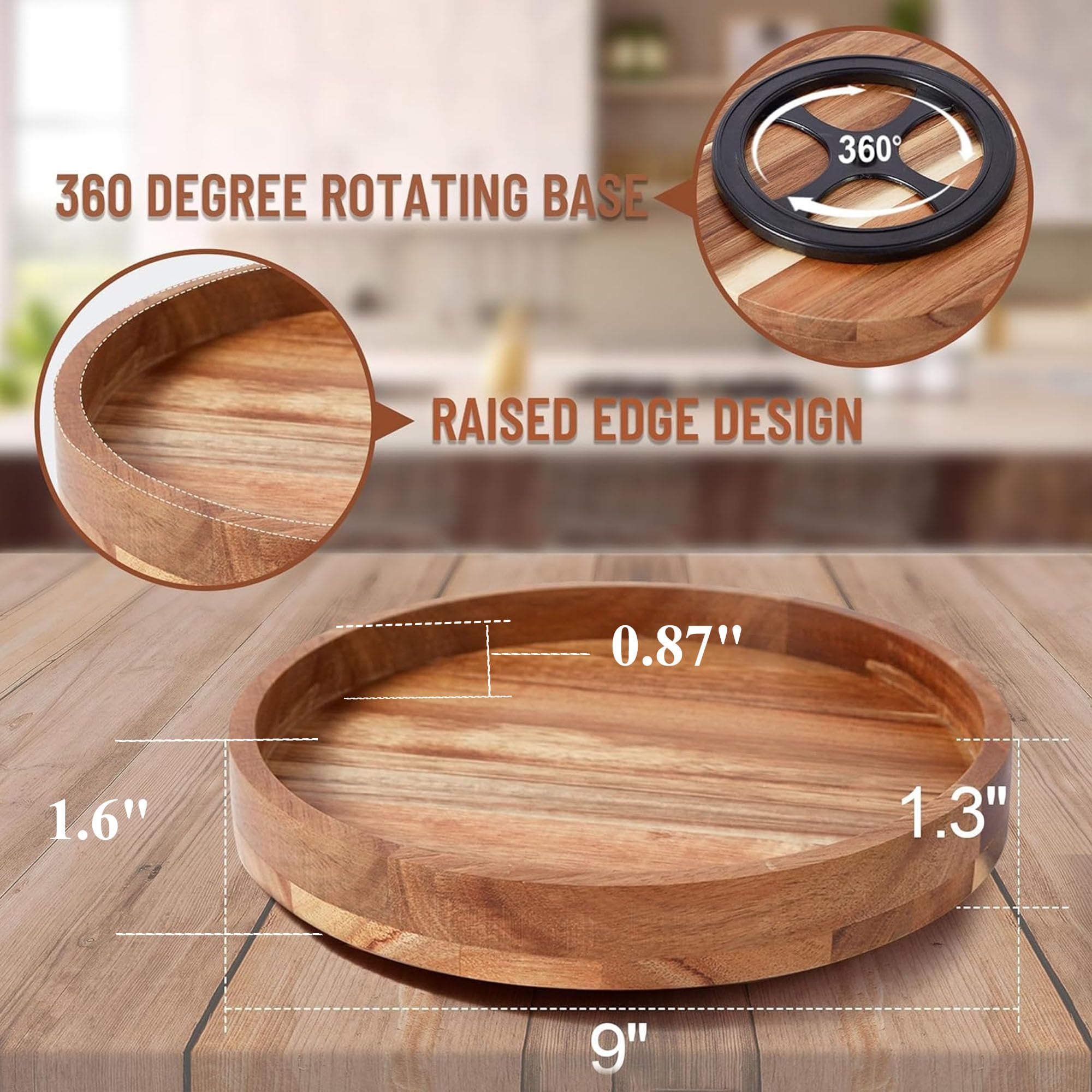 ACIAZAAZ wooden organizer easy to wipe clean after use.
