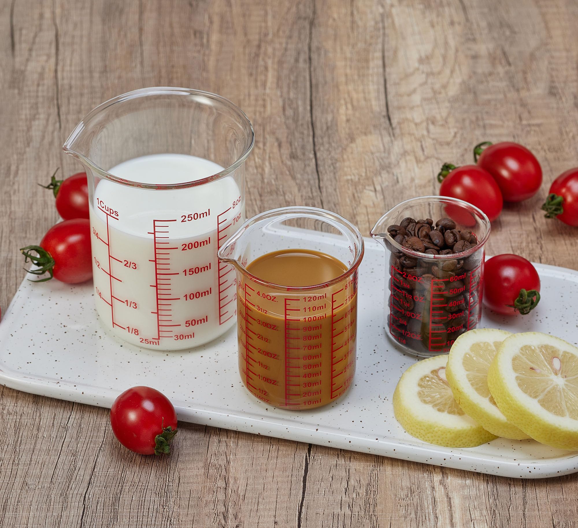 Ackers BORO3.3 120ml cup with clear markings for accurate recipes