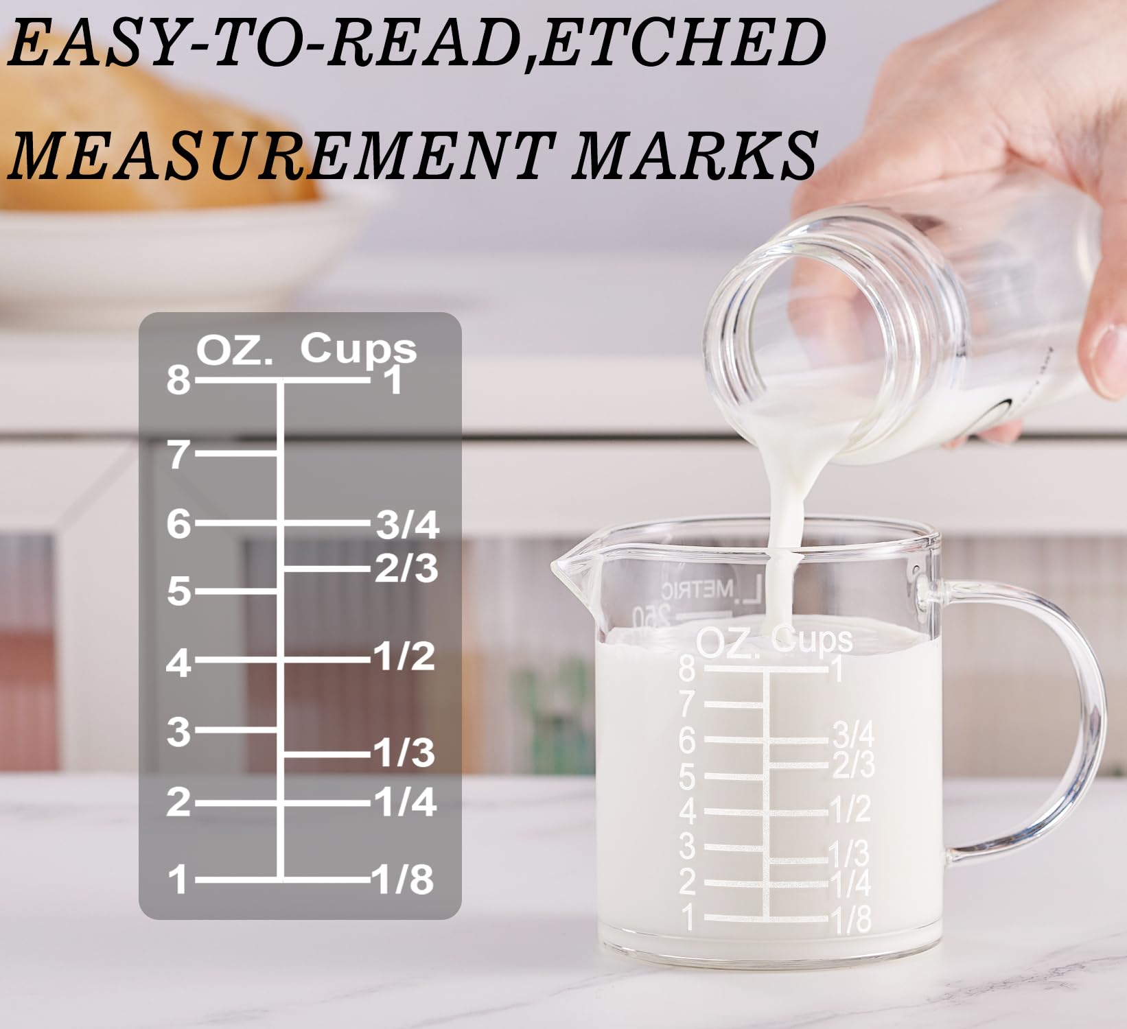 Ackers BORO3.3 V-shaped spout enables controlled pour.