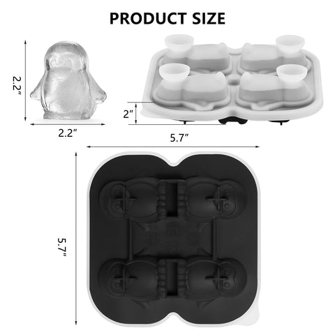 ACOOKEE diy-penguin-ice-mold lets you freeze tea, juice, or herbs.