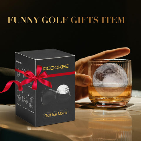ACOOKEE golf-ball ice cubes enhancing drink presentation