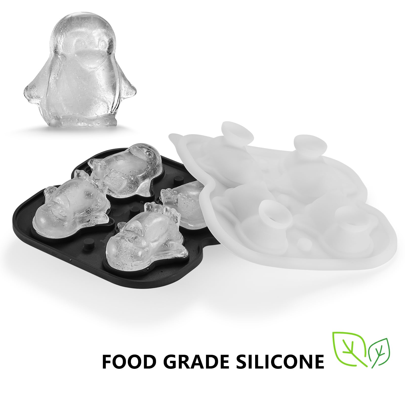 ACOOKEE large-penguin-ice-cubes provide slow-melting chill for whiskey or bourbon.
