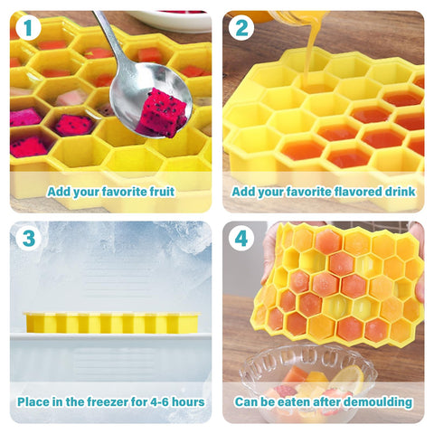Acosexy flexible leak-free ice mold in use for frozen treats