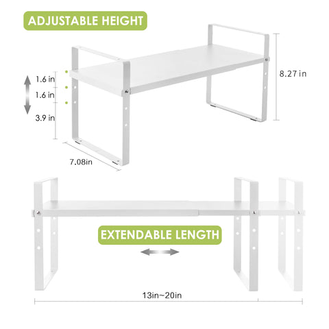 Across-Star adjustable-height-pantry-shelf fits various shelf heights.