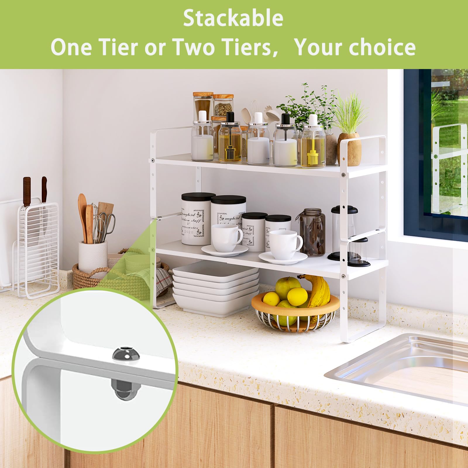 Across-Star easy install with no drilling and non-slip feet on countertop
