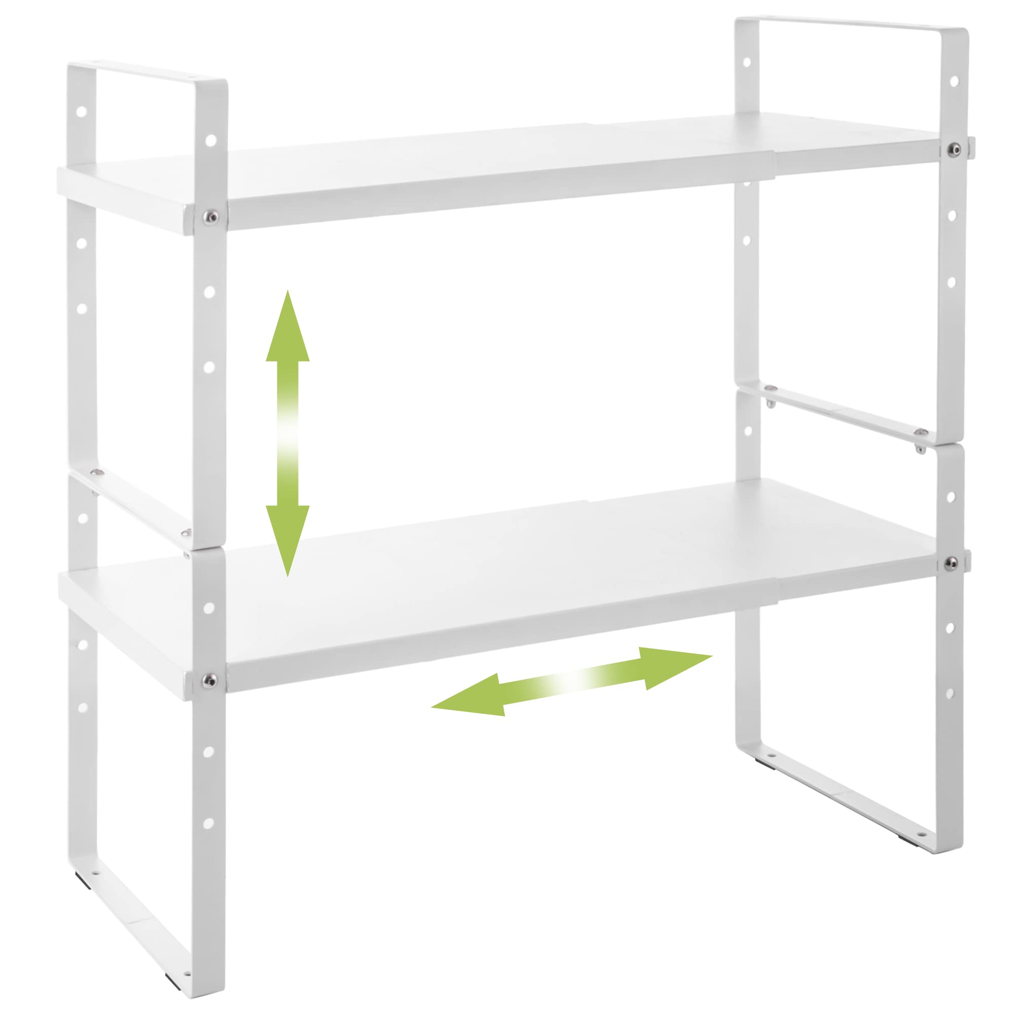 Across-Star expandable cabinet shelf organizer rack expands for flexible cabinet storage