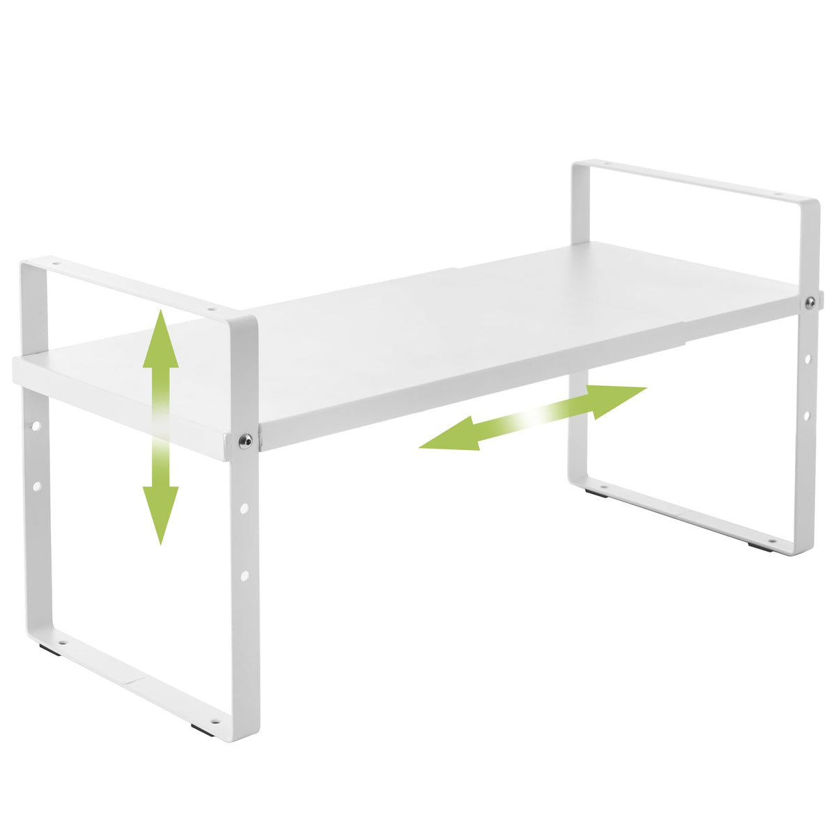 Across-Star expandable-shelf-assembly demonstrates adjustable length for tight spaces.