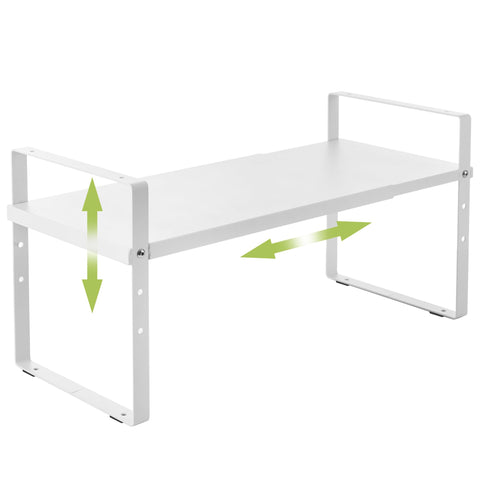 Across-Star expandable-shelf-assembly demonstrates adjustable length for tight spaces.