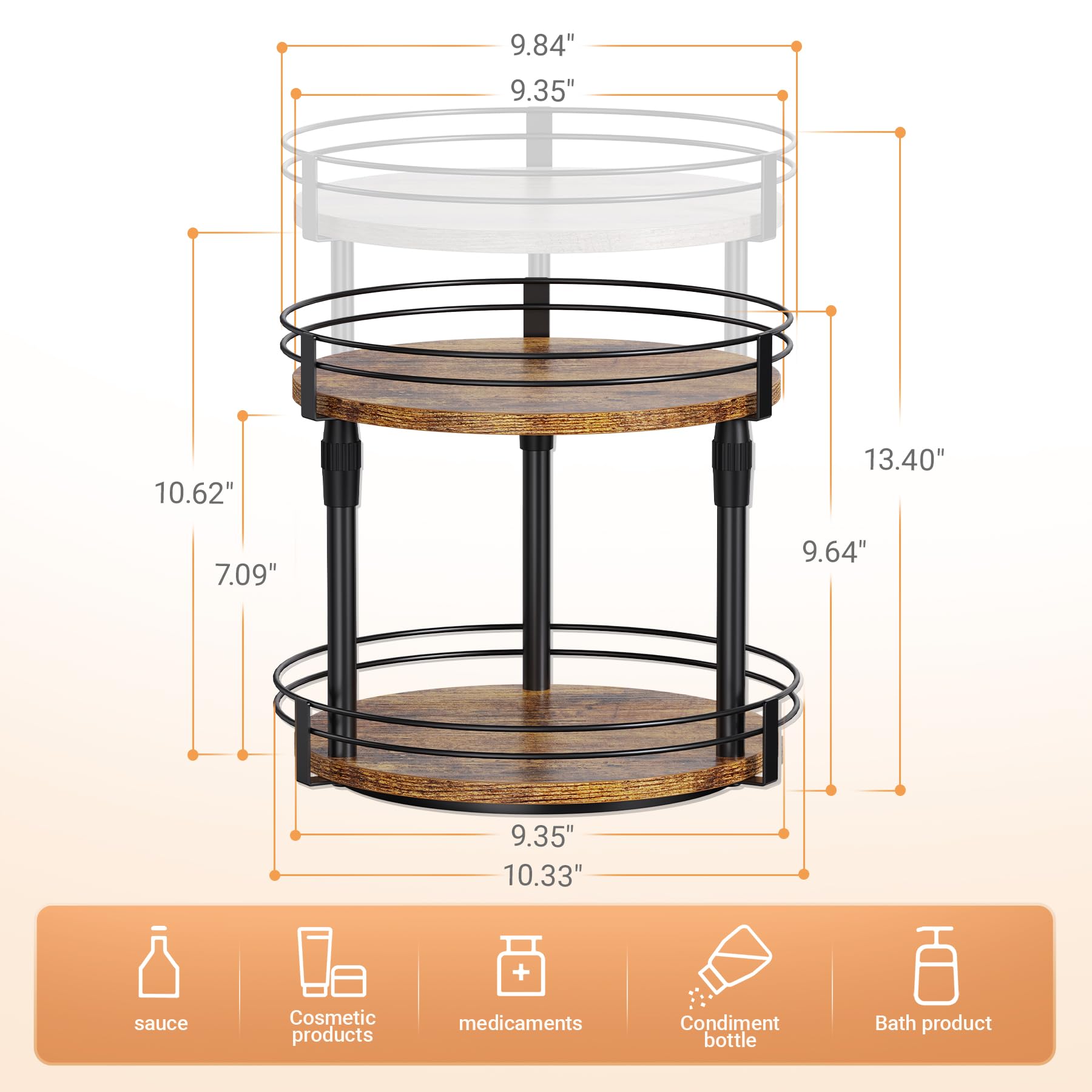 Across-Star raised wire fence prevents bottle falls while rotating
