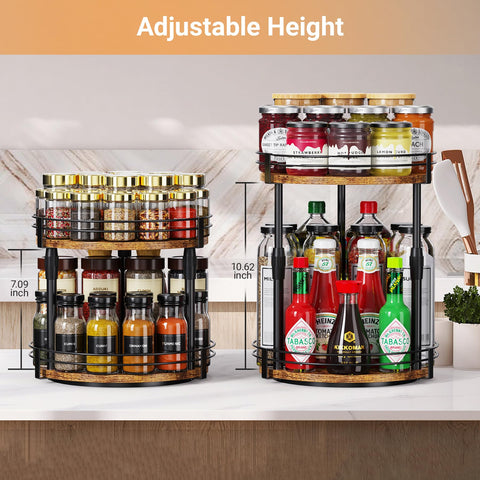 Across-Star 360° rotating spice organizer for easy access