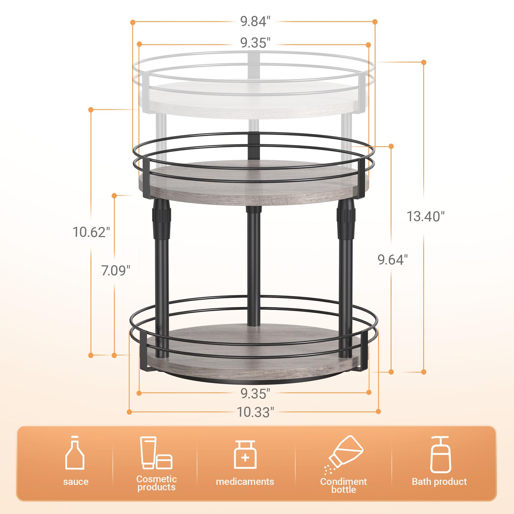 Across-Star safety-raised wire fence prevents spills while rotating for safe use.