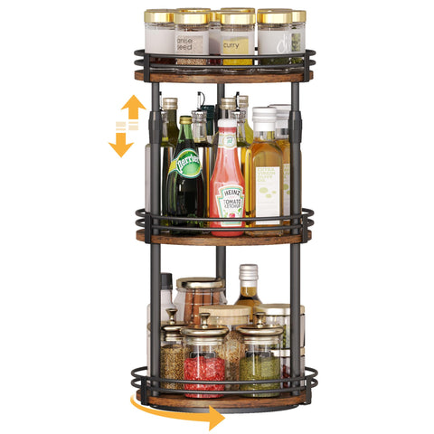Across-Star spice rack top view demonstrates organized cabinet storage and easy access.