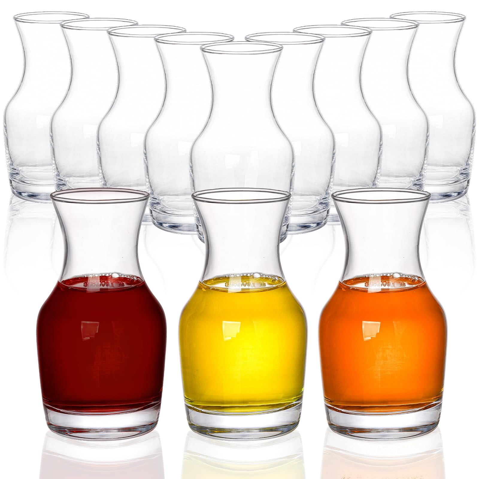 Acshio 12-piece wine carafe set for tasting flights and individual pours