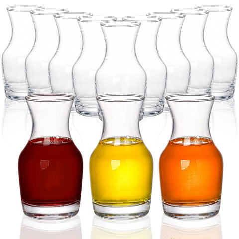 Acshio 12-piece wine carafe set for tasting flights and individual pours