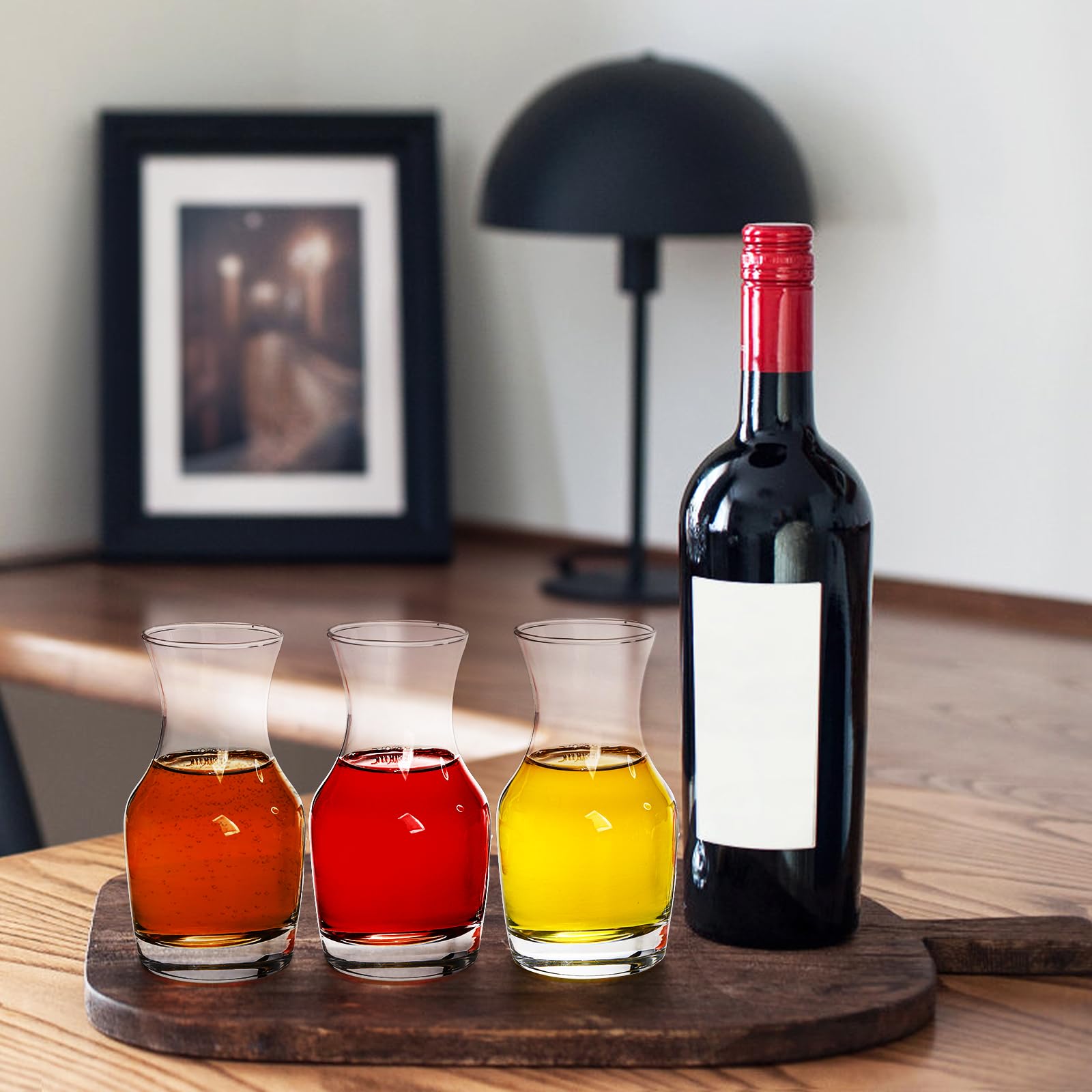Acshio 6 oz decanter designed for precise wine portions in restaurant service