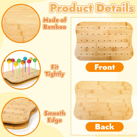Acshio bamboo skewer holder top view highlighting compact footprint