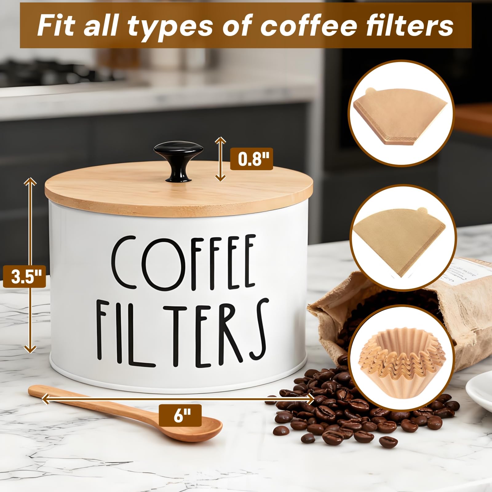 Acshio metal-base filter storage keeps filters neatly organized and protected.