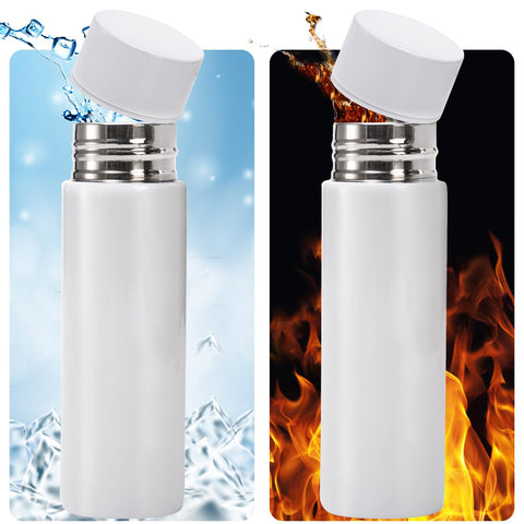 Acshio mini bottle keeps drinks hot or cold on the go.